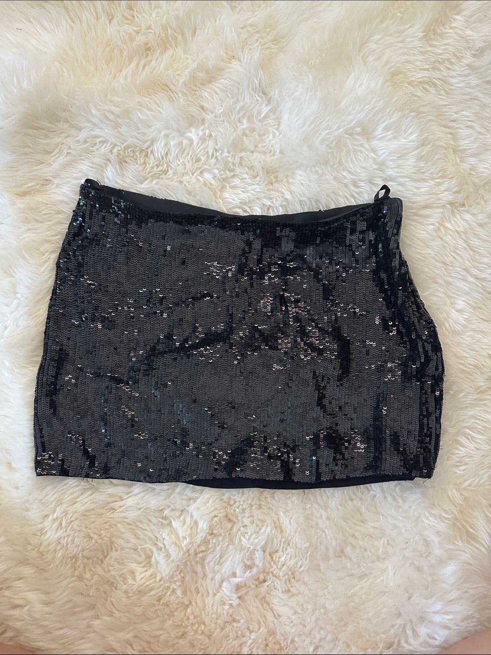 Haute Hippie Black Sequin Mini Skirt